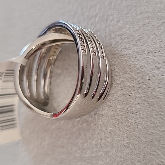 FINE JEWELRY STERLING SILVER 1/4 CTTW DIAMOND RING SIZE 7 - Picture 3 of 7